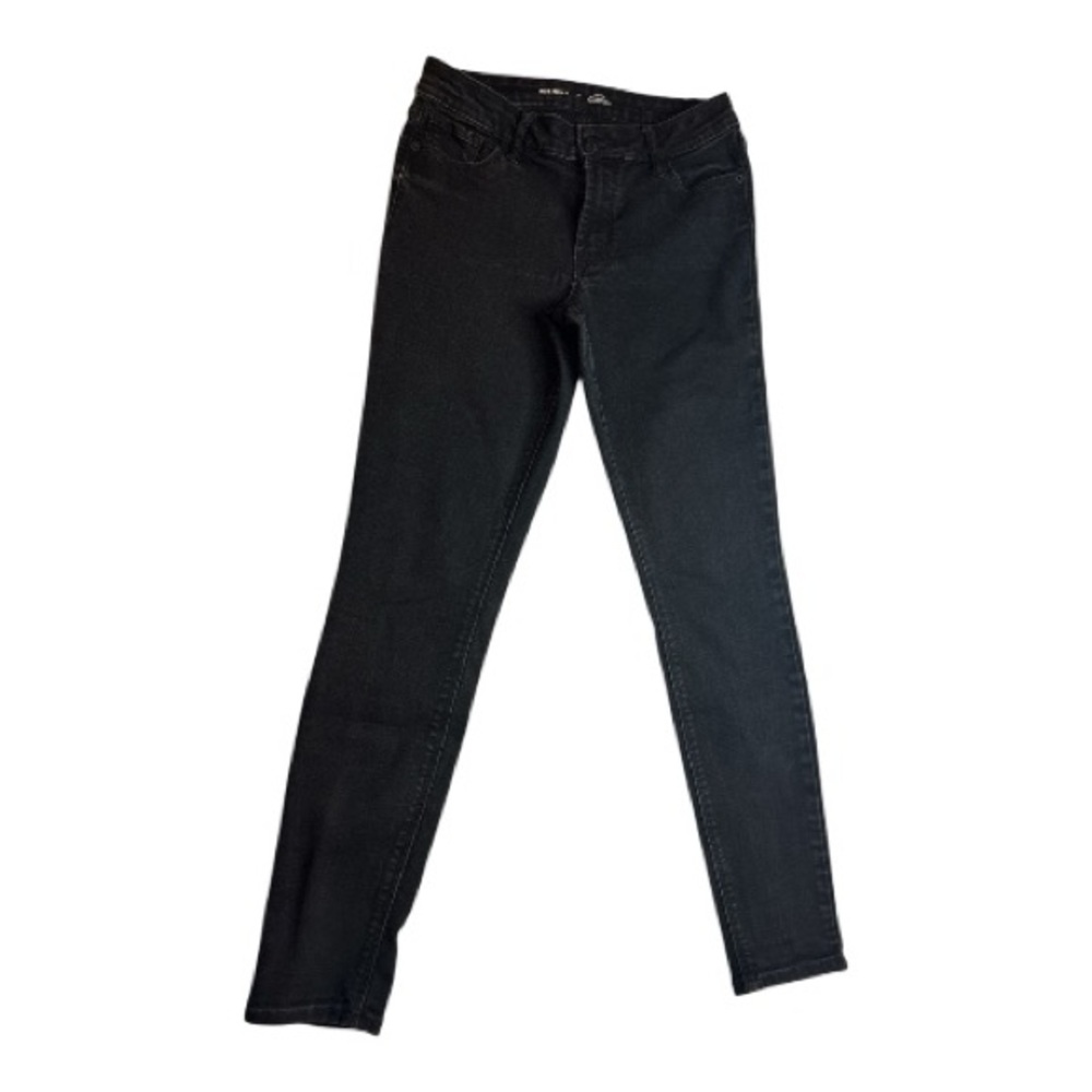 Old Navy Mid-Rise Rockstar Super Skinny Jeans Black Size 4